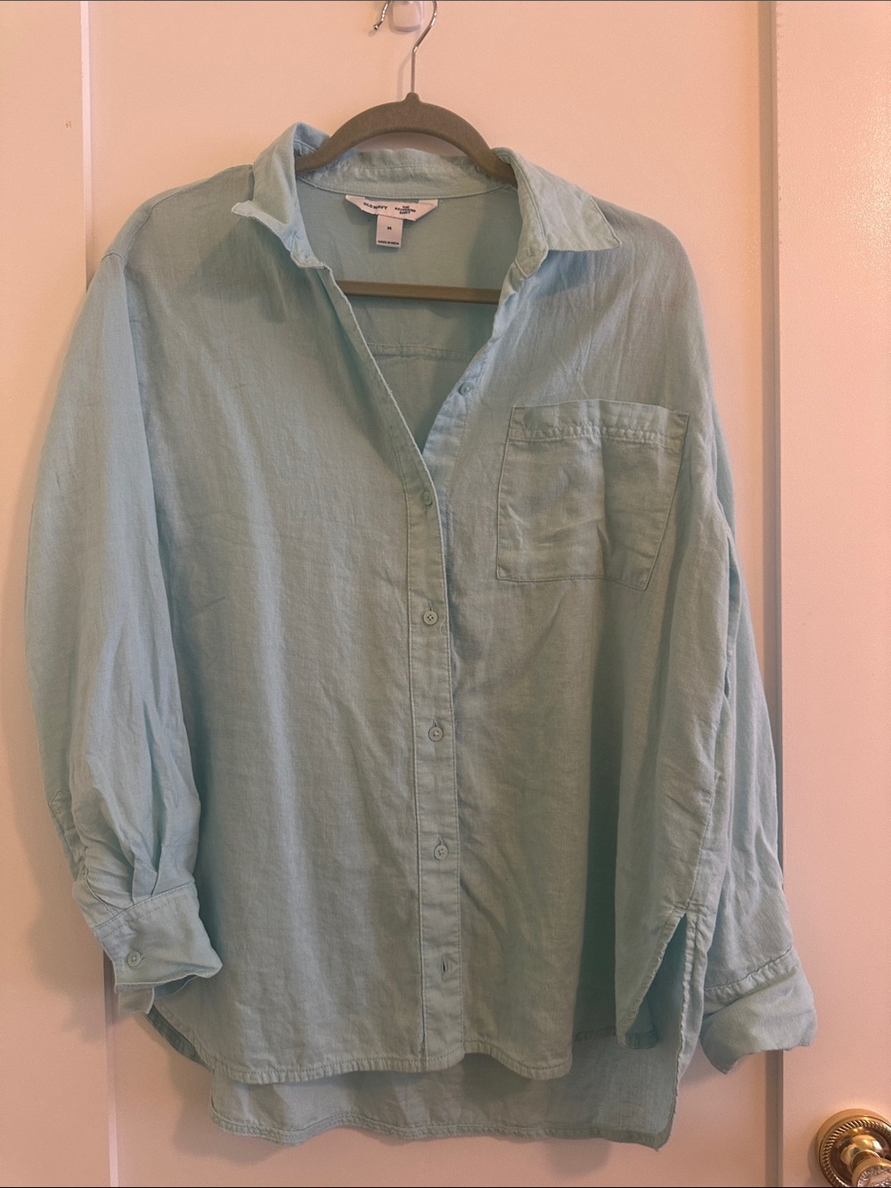 Old Navy Mint Green Boyfriend Shirt